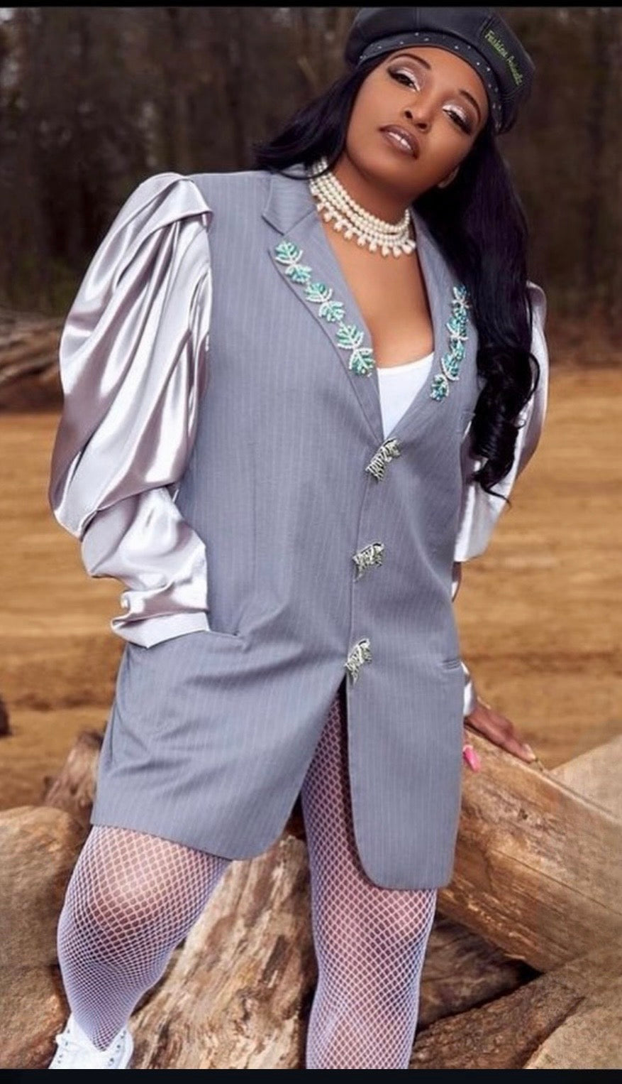 ZEBRA BLAZER DRESS® | GREY