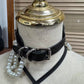LEATHER PEARL CHOKER