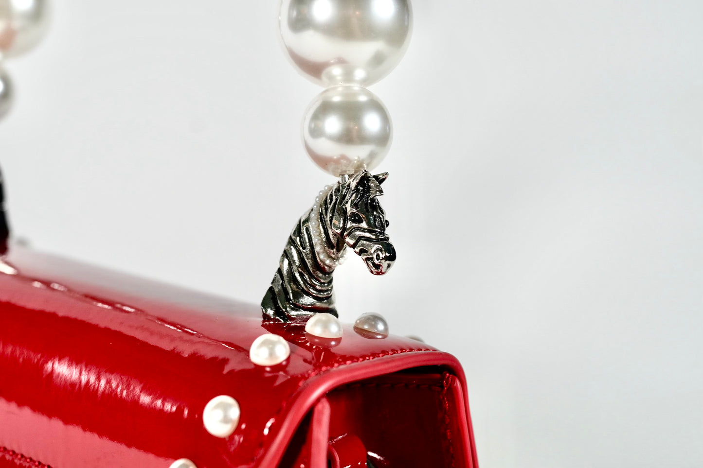 RED PATENT PEARLA