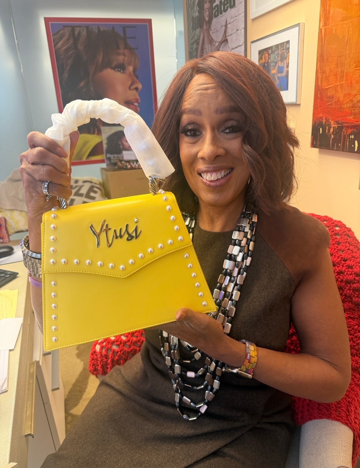 PEARLA HANDBAG | YELLOW