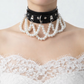 LEATHER PEARL CHOKER