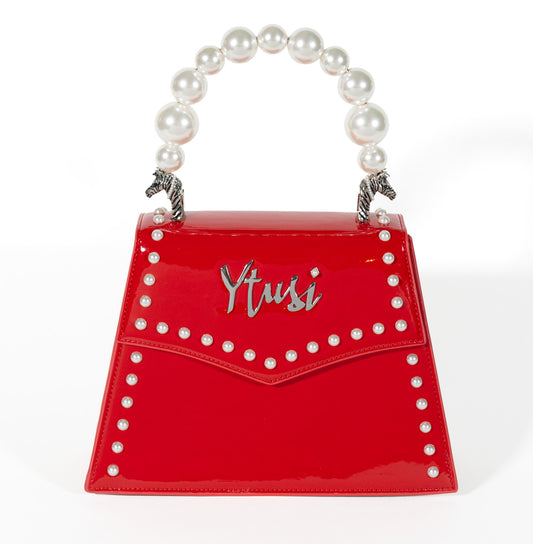 RED PATENT PEARLA