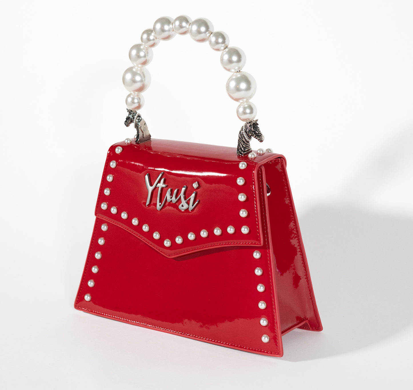 RED PATENT PEARLA