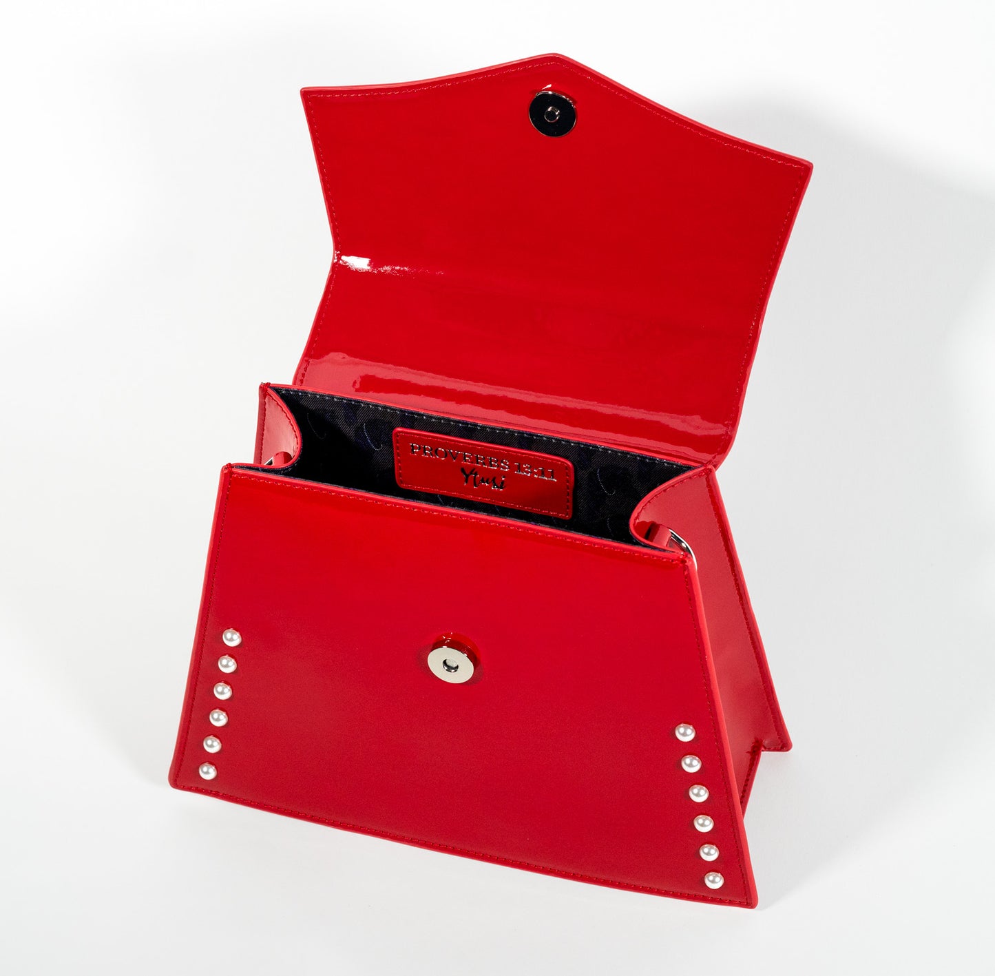 RED PATENT PEARLA