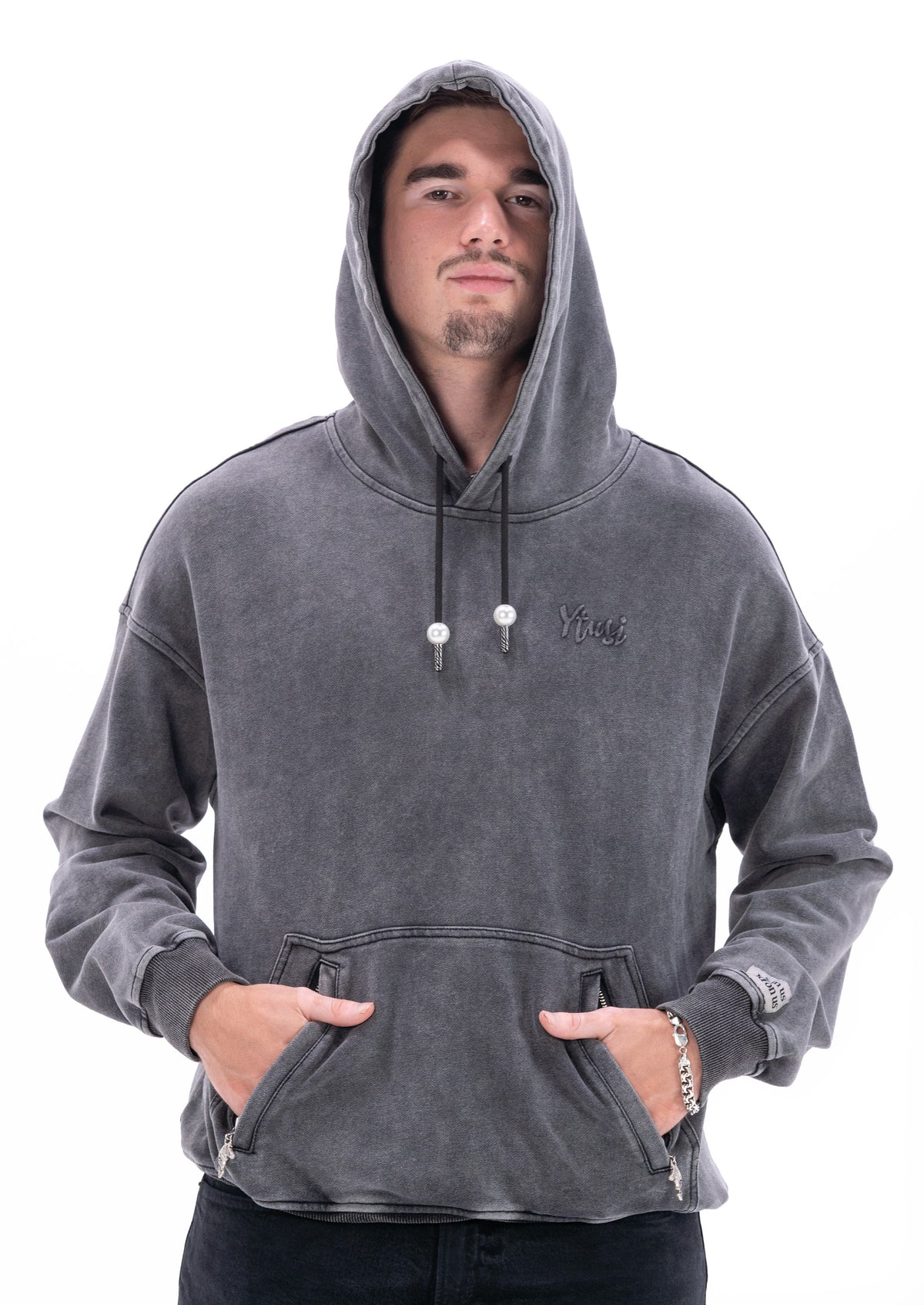 DISTRESSED HOODIE | GRAY