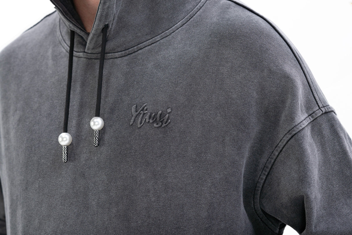 DISTRESSED HOODIE | GRAY
